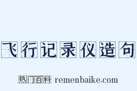 飞行记录仪造句是什么意思的图片